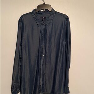 GAP womens Casual Indigo Button Down Shirt